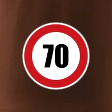 Dopravní značka - omezení rychlosti 70