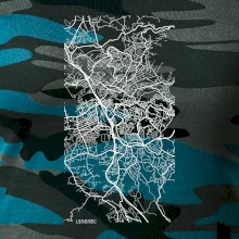 Černobílá mapa Liberec