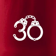 Narozeninové tričko pro policajta - pouta 30