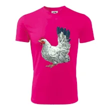 Slepice kreslená bílá