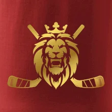 Lev s hokejkami - zlatý potisk