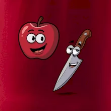 Parové triko - Jablko a nůž