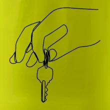 Klíče a ruka jedním tahem