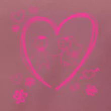 Svatba - kreslené srdce