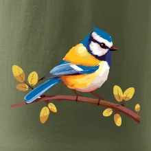 Sýkorka modřinka kreslená