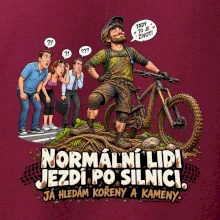 Normální lidi jezdí po silnici cyklistický humor
