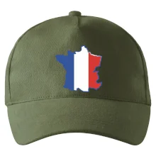 Francouzská vlajka mapa obrys