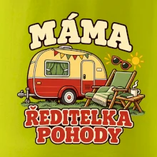 Máma ředitelka pohody rodinné kempování s karavanem