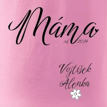 Máma od roku + jména dětí dole vlevo