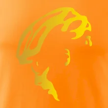 Hlava cyklista zlatá