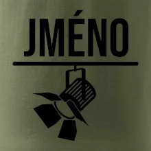 Jméno a nápis na zádech - stage crew