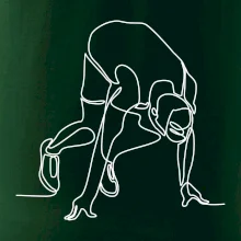 Běžec na startu jedním tahem