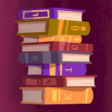 Knihomol stojící knihy