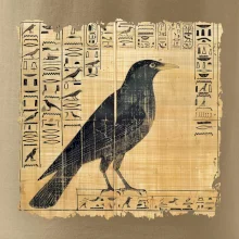 Egyptské hieroglyfy pták
