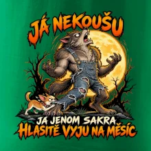 Vlkodlak s čivavou vyje na měsíc