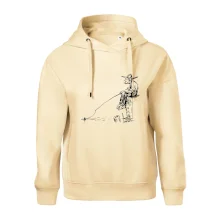 Kreslený rybář na pařezu