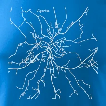 Černobílá mapa Vizovice