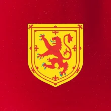 Skotský lev na hrudi