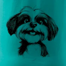 Lhasa Apso karikatura hlava