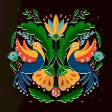 Folklor - dvě holubice