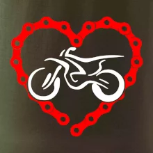 Moto srdce řetěz - enduro