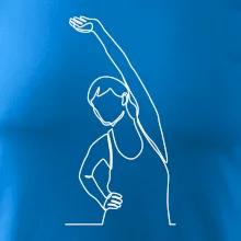 Protahující se žena jedním tahem