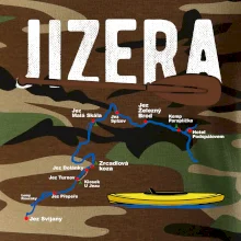 Mapa řeky Jizery