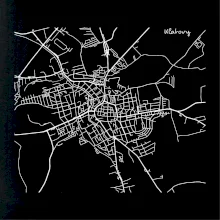 Mapy měst černobílé Klatovy