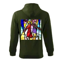 Vitráž - Ježíš a kříž