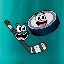 Parové triko - Puk a hokejka