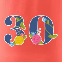 Květinové číslo kreslené - 30