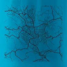 Mapy měst černobílé Jablonec nad Nisou