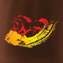 Dva běžící koně