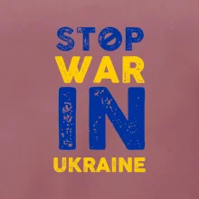 Barevný nápis Stop war in ukraine