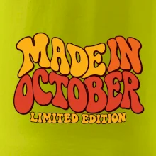 Made in october limited edition retro vlnité písmo