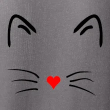 Kočka - srdce místo nosu