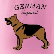 Německý ovčák - hnědý s nápisem