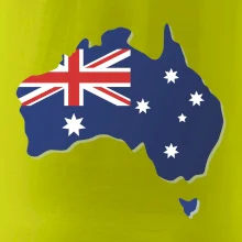 Austrálie - vlajka mapa