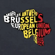 Mapy - názvy měst - Belgie