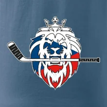 Lev s hokejkou v tlamě - Česká vlajka