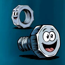 Parové triko - Šroub a matka