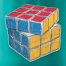 Rubikova kostka kreslená