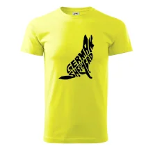 Německý ovčák sedící napis