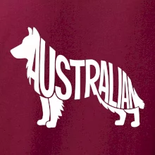 Australský Ovčák - nápis v těle