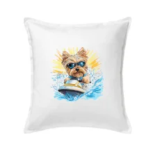 Yorkšírský teriér na vodním skútru