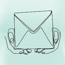 Obálka pošták jedním tahem