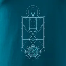 Technický nákres basketbalového hřiště