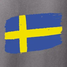 Švédsko vlajka štětkou