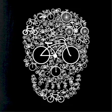 Cyklo lebka složena z kol