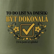 To-Do list na dnešek Být dokonalá